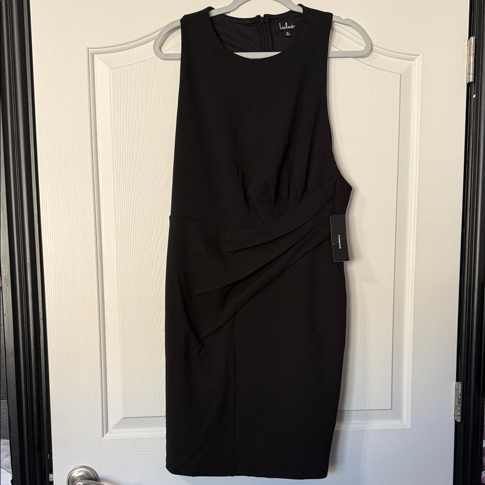 Lulu's Black One Shoulder Dress